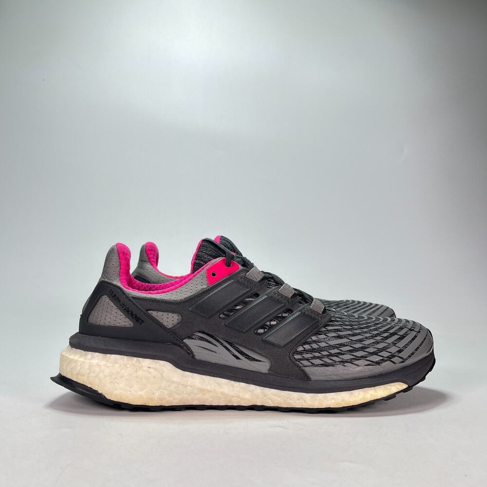 adidas Energy Boost 4 Dark Grey Bright Pink Running Shoes BB3456 Women's Sz 9.5